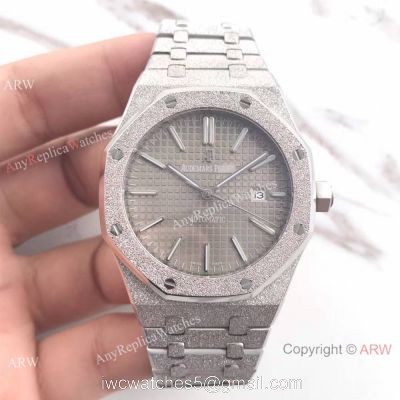 JF Factory Copy Audemars Piguet Royal Oak Frosted Case Grey Face 41mm Watch watches