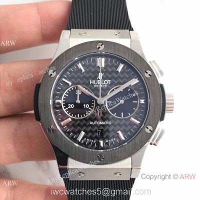 Swiss Copy Hublot Big Bang Classic Fusion Watch SS Black Carbin-fiber Dial watches
