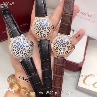 Fake Cartier Ballon Bleu de Leopard Watches Quartz Movement watches