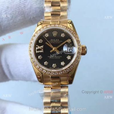New Datejust Rolex Presidential Diamond Bezel Replica watch 26mm watches