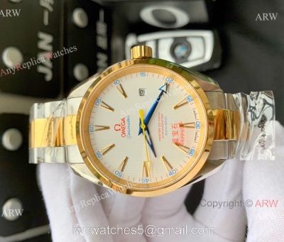 Omega Seamaster AQUA TERRA 8215 Two Tone Watch Swiss Copy watches