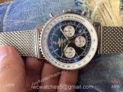 Copy Breitling Navitimer 01 Stainless Steel Mesh Band Watch watches