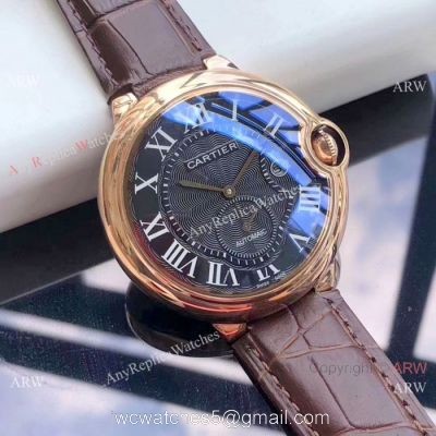 Low Price Cartier Ballon Bleu De Automatic Watches Rose Gold Black Dial watches