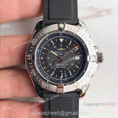 Swiss Replica Breitling Colt Automatic 500m Chronometre SS Black Face Watch watches