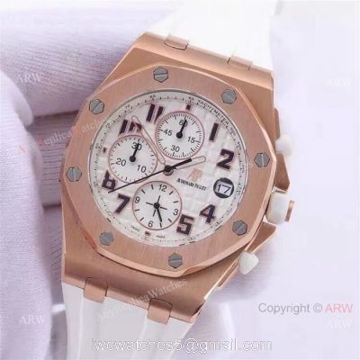 Copy Audemars Piguet Royal Oak Offshore Watches Rose Gold White Dial watches