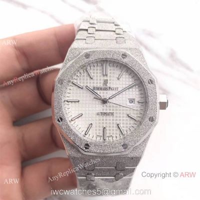 JF Factory Newest Audemars Piguet For Sale SS Frosted White Face watches