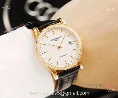 Patek Philippe Automatic Calatrava Watches Gold Case watches