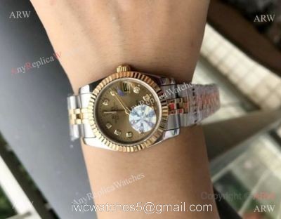 Rolex 16233 Fake Datejust 2-Tone Diamond markers Watch 31mm watches