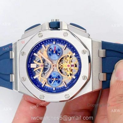 Audemars Piguet Royal Oak offshore SS Blue Face Watch Fake AP Skeleton Watch watches