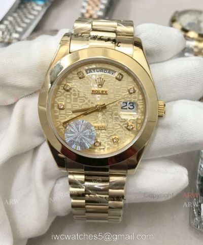 Replica Rolex Presidential Diamond Day-Date 40mm Watches Yellow Gold watches