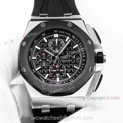 Royal Oak Offshore Replica Audemars Piguet Watches For Sale SS Black Rubber Strap Luxury Watch watches
