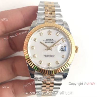 (EW) Knock off Rolex Datejust II watch White MOP Dial DJII 41mm ETA3255 watches