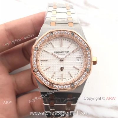 New Audemars Piguet Royal Oak Extra Thin 2-Tone Rose Gold White Watch 39mm watches