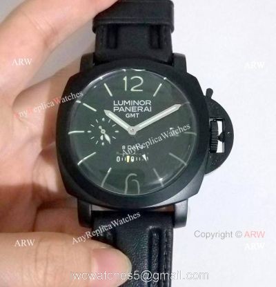 New Panerai PAM 233 Luminor GMT 8 Days Black Steel Case Watch watches