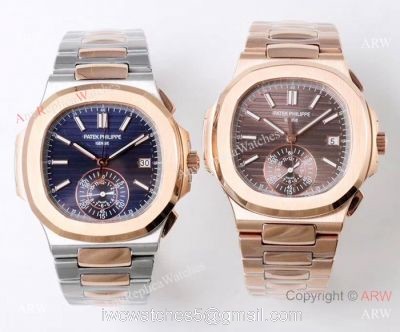 Swiss Replica Patek Philippe Nautilus 7750 Two Tone Rose Gold Watches watches