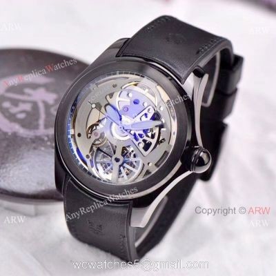 Corum Skeleton Bubble Watch Replica 46mm Solid Black Gray Dial watches