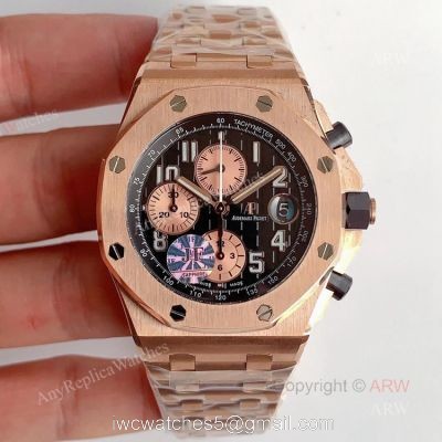 JF Factory Replica Audemars Piguet Royal Oak Offshore Rose Gold 26470OR Chronograph Watch 42mm watches