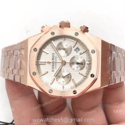 Swiss 7750 Replica Audemars Piguet Royal Oak Rose Gold Chronograph Dial Watches watches
