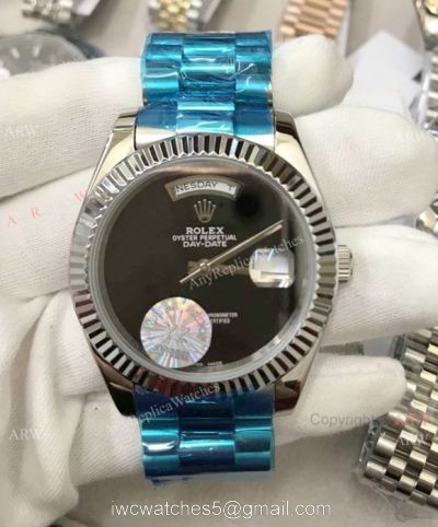 Rolex Day Date President Replica Watch Stainless Steel Onyx Dial Rolex Worldwide Shipping watches