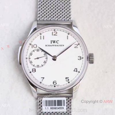Replica IWC Portuguese Minute Repeater Stainless Steel Mesh Strap Watch watches