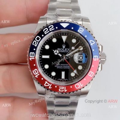 Replica Noob Factory V3 Rolex GMT 2018 Pepsi Watch Black Dial Oystersteel watches