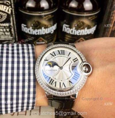 AAA Quality Cartier Ballon Bleu de Moon phase Diamond Copy watch watches