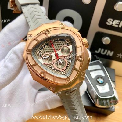 New Replica Lamborghini Spyder 124bbr watch Rose Gold Gray Dial watches