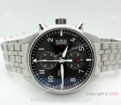 Replica Swiss IWC Pilot 7750 Stainless Steel Gray Dial Watch 43MM watches