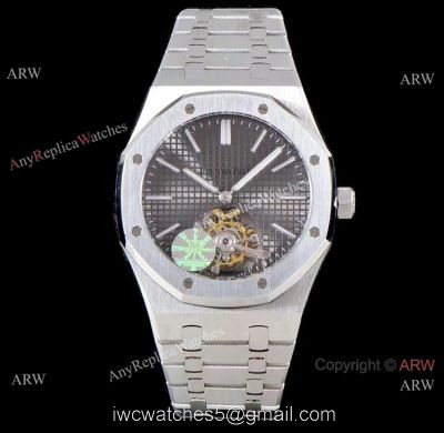 JF Factory Copy Audemars Piguet Royal Oak Tourbillon 26510 Stanless Steel Gray Rhodium Dial Watch 41mm watches