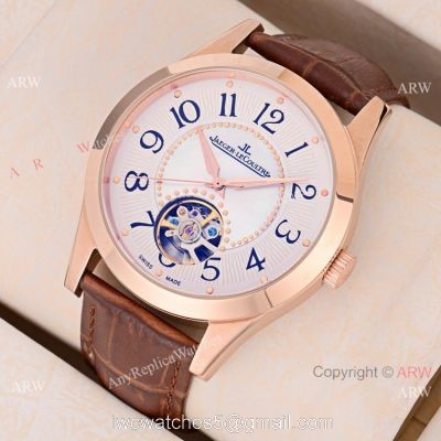 Fake Jaeger-LeCoultre Flying Tourbillon Rose Gold Arabic Watch 43mm watches