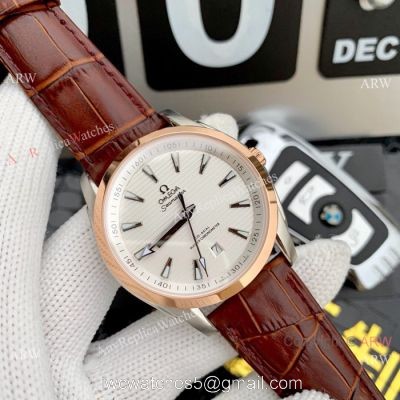 Omega Seamaster Aqua Terra Swiss 8900 Watch Rose Gold Bezel watches