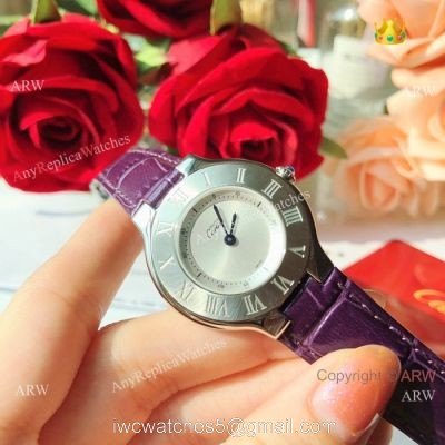 Cartier 21 Must De Cartier Womens Quartz Watch Silver Dial 28mm watches