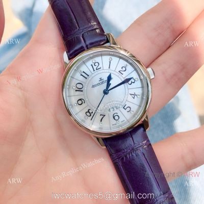Low Price Jaeger-LeCoultre Rendez Vous Lady Watch SS Purple Leather Strap watches