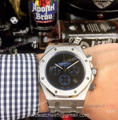 Copy Audemars Piguet Royal Oak Stainless Steel Blue Sub-dials Watch New Style watches