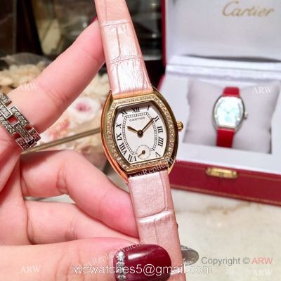 New Style Cartier Ladies Watch Gold Case White MOP Dial watches