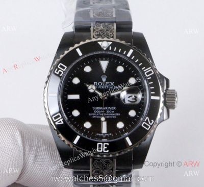 Rolex Submariner Black Ceramic Replica Wristwatch Tattoo Case watches