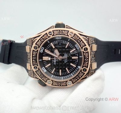 Copy Audemars Piguet Royal Oak Offshore Tattoo Watch Rose Gold Case watches