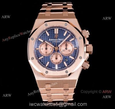 BF Factory Audemars Piguet Royal Oak Blue Dial Rose Gold Replica Watch watches