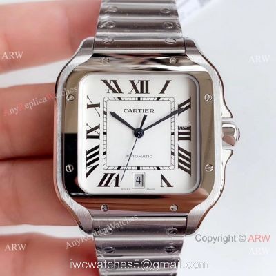Grade A Replica Cartier Santos Stainless Steel Watch 9015 Automatic Movement watches