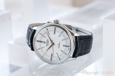 Swiss 3132 Rolex Geneve Cellini Time SS White Dial Watch watches