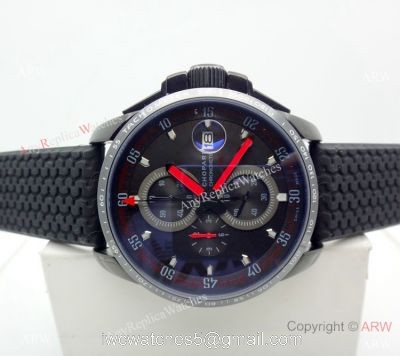 Fake Chopard Alfa Romeo Chronograph Black Dial Watch Red Hands watches