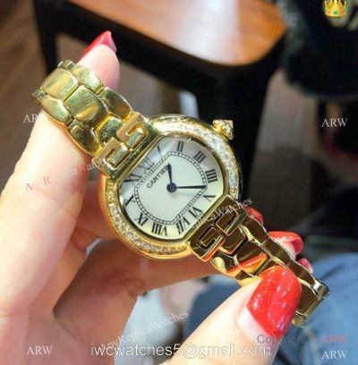 Rotonde de Cartier Yellow Gold Ladies watches 28mm watches