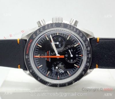 (OM)Swiss Replica Omega Speedmaster Moon SS Black Bezel Watch watches