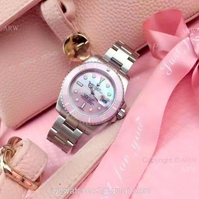 Replica Pink Rolex Submariner Stainless Steel Pink MOP dial Watch watches