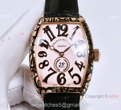 Copy Franck Muller Cintree Curvex 25th Anniversary Special Edition Watch Rose Gold watches