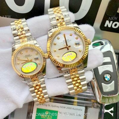 Asia 8215 Rolex Datejust II Jubilee Bracelet 2-Tone White MOP Dial Watch watches