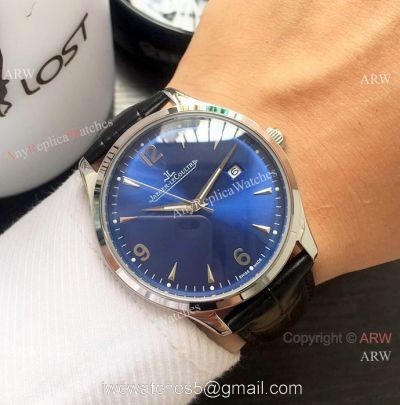 Jaeger leCoultre Master Ultra-Thin Men Watches SS Blue Dial watches