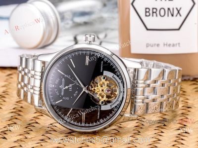 New Copy Jaeger LeCoultre Master Ultra Thin Tourbillon Enamel Watch Stainless Steel 40mm watches