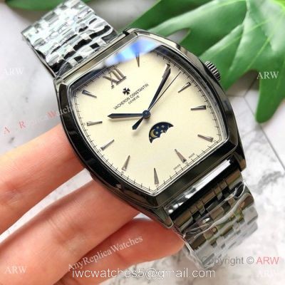 Buy Vacheron Constantin Geneve Fake Malte Moonphase Watch Black and White watches