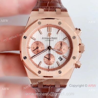 Swiss Copy Audemars Piguet Royal Oak Chronograph BF Asia 7750 Watch Rose Gold watches